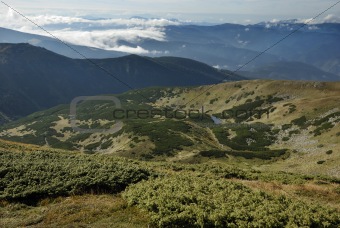 beautiful mountain scenery in Carpathian mountains