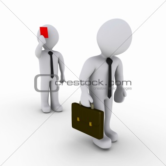 Businessman is fired with red card