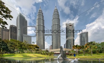 Kuala Lumpur City Skyline from KLCC Park