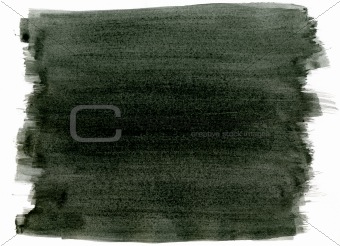 Black watercolor paint strokes abstract background.