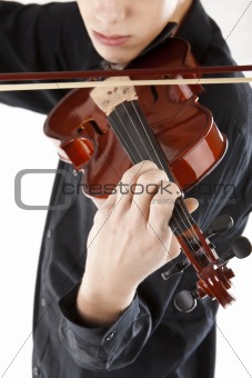 Image boy playing the violin