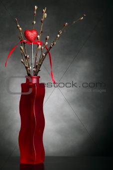 Heart in vase