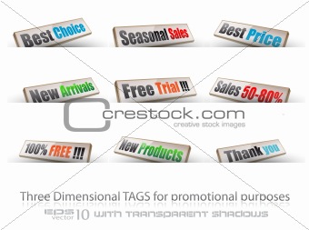 threedimentional panels for products promotion