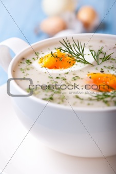 Borscht with Eggs. Polish Easter Soup