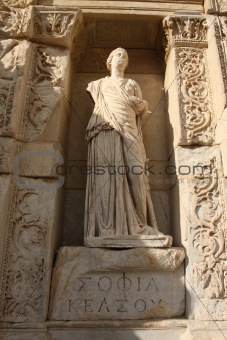 Statue from Library of Celsus 