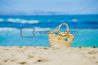 Photo of straw beach bag