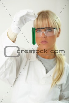 Female in lab