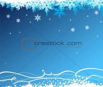 Abstract background with snowflakes. 