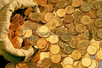 Scattered coins