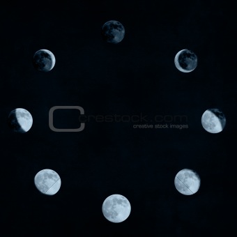 moon phases collage