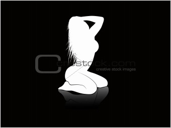 Fashion girl abstract background