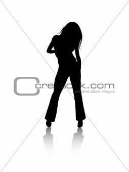 Fashion girl abstract vector background
