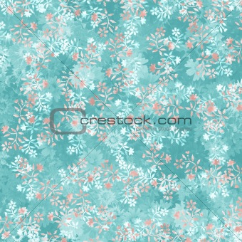 clear fresh blue multi layered floral background with texture
