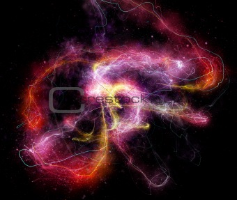 Abstract Electric Lightning Streamer Particle Background
