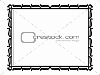 abstract tulip ornamental frame pattern