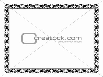 simple calligraph ornamental decorative frame pattern