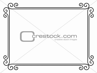 simple calligraph ornamental decorative frame pattern