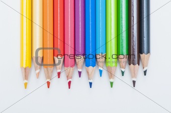 Variety of colored pencils