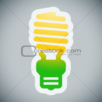 Energy saving lamp illustration