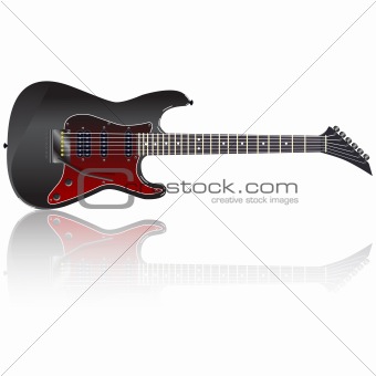 Black electric guitar 