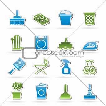Household objects and tools icons
