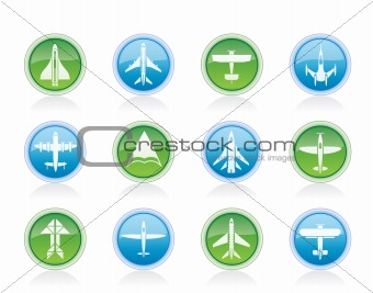 different types of plane icons