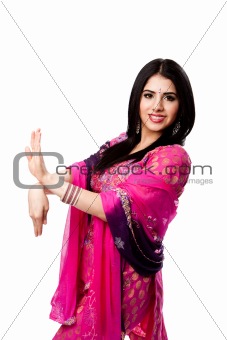 Happy smiling Indian Hindu woman