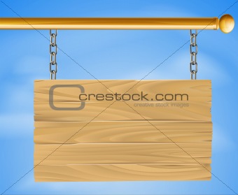 Wooden hanging sign