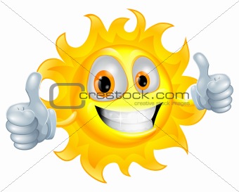 Sun man cartoon character
