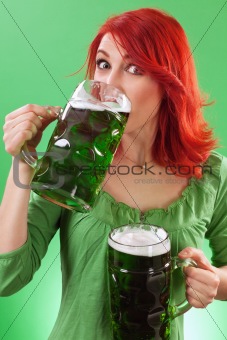 Drinking green beers