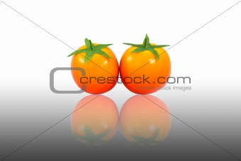plastic tomato reflection