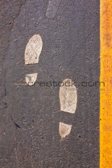 Walking Track With Yellow  line