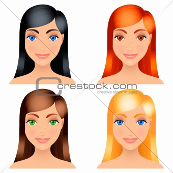 Women hair colors.