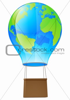 Hot air balloon globe