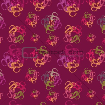 Seamless background with varicoloured abstract figures