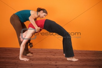 Yoga Student Bends Backwards