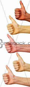 Thumb up Hand sign