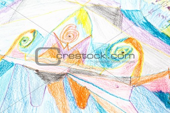 Abstract child painting