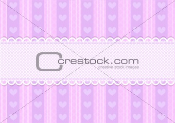 Vector pink and purple cute heart background 