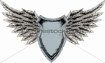 classic shield with wing
