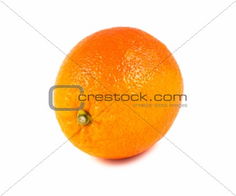 Single blood red orange fruit