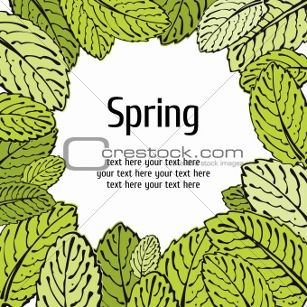 Spring leaf floral card