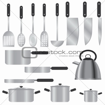 Set of kitchen utensils.