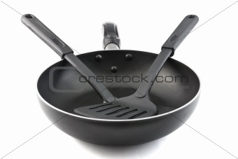 Pan with handle and Spade of frying pan 