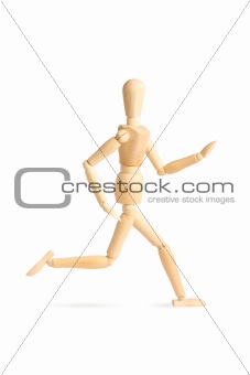 Wooden running figure