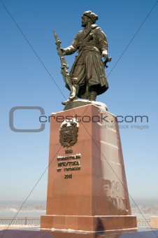 Monument to founders of the city of Irkutsk from townspeople