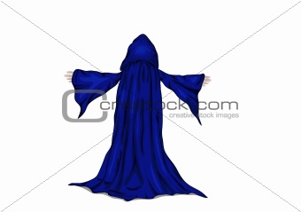 colorful vector illustration of a wizard or a monk. eps8