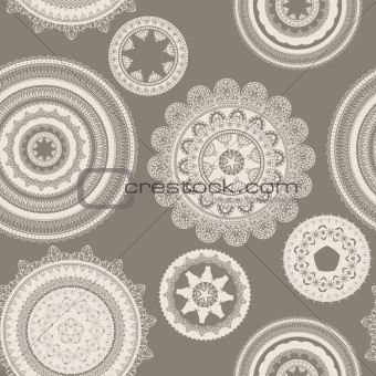 vector seamless pattern with lacy napkins