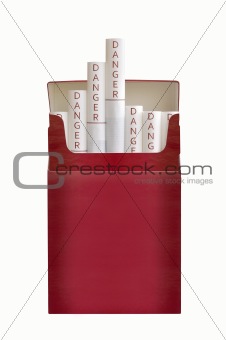 A pack of filtered cigarettes 