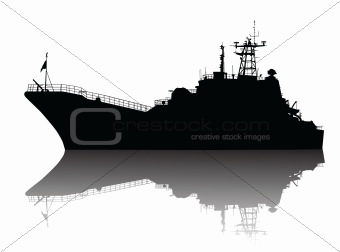 High detailed ship silhouette
